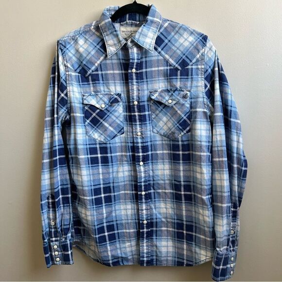 Denim & Supply RL plaid flannel Ralph Lauren pearl snap buttons  Size Small - Picture 1 of 6